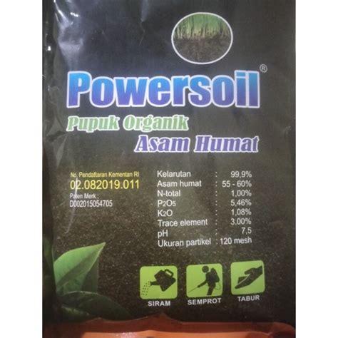 Jual Pupuk Organik Asam Humat POWERSOIL 500 Gram Bisa COD Shopee