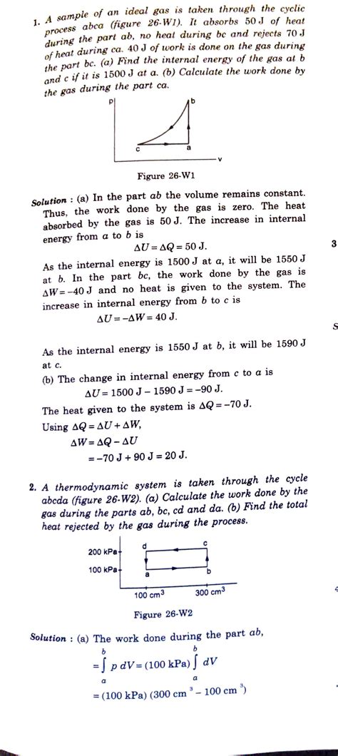 SOLUTION Laws Of Thermodynamics Solved Numericals Set Physics