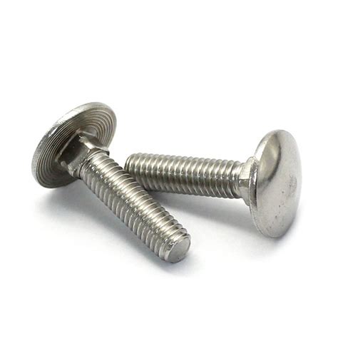 Stainless Steel A A Din Mushroom Head Square Neck Bolts Carriage