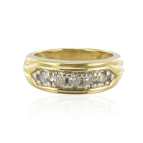 Bague Jonc Or Jaune Diamants Bague Occasion Or