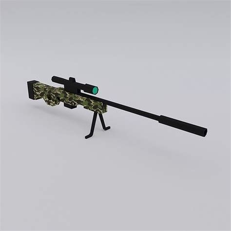 3D model AWM Arctic Warfare Magnum sniper rifle gun VR / AR / low-poly ...