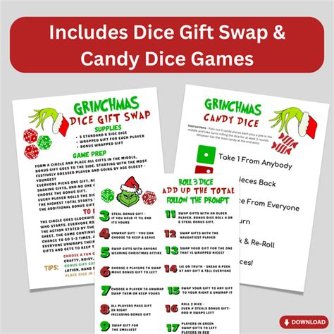 Grinchmas Game Bundle | Printable Christmas Party Grinch Games | Adult ...