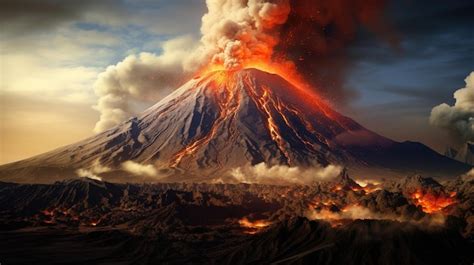 Le Volcan Est Le Plus Haut Volcan Du Monde Photo Premium