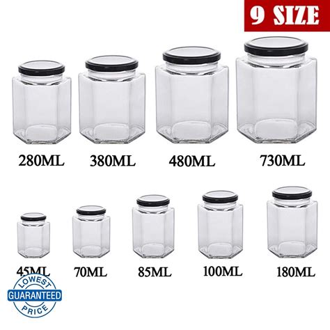 Clear Glass Jar Container With Black Lid Kitchen Spice Storage 45 730ml Shopee Philippines