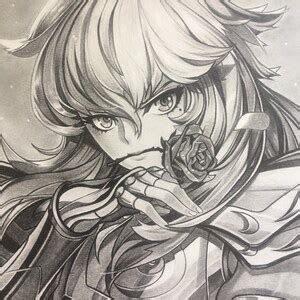 Saint Seiya Original Graphite Pencil Drawing Of Pisces Etsy