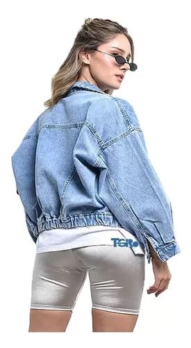 Campera Rígida De Jean Mujer Boyfriend Oversize Vintage en venta en