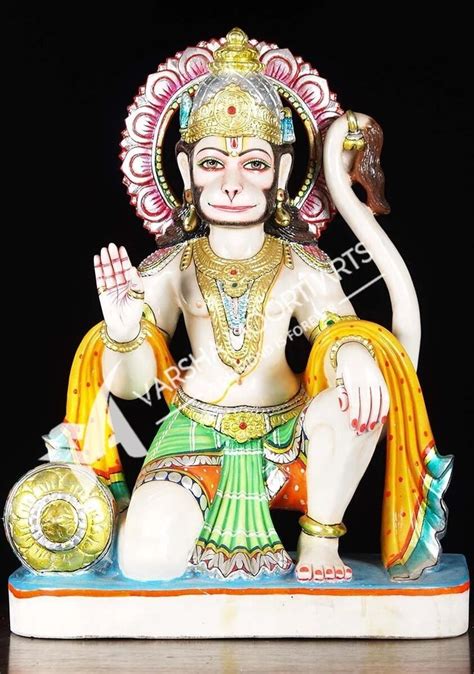 White Marble Bajrangbali Statue For Worship At Rs In Jaipur Id