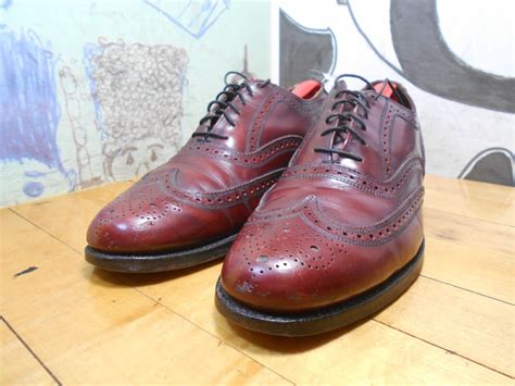 Florsheim Imperial Burgundy Leather Wingtip Oxfords M… - Gem