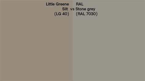 Little Greene Silt Lg 40 Vs Ral Stone Grey Ral 7030 Side By Side Comparison