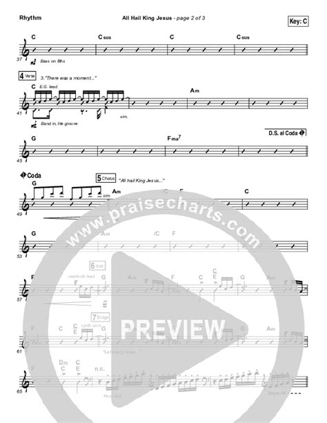 All Hail King Jesus Sheet Music Pdf Jeremy Riddle Praisecharts