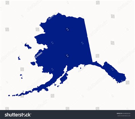 High Detailed Vector Map Alaska Stock Vector (Royalty Free) 604836926 ...