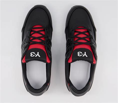 Adidas Y3 Y 3 Sprint Trainers Black Red His Trainers