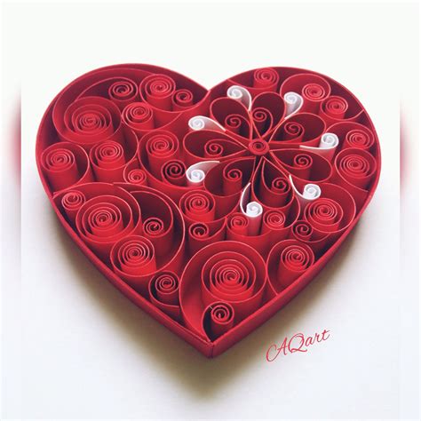 Heart Paper Quilling Pattern