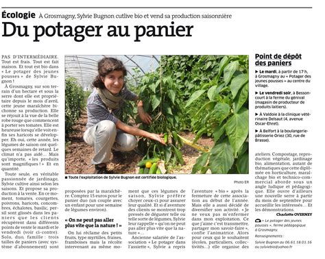 Le Potager Des Jeunes Pousses Grosmagny 90200 Nos Parutions Dans