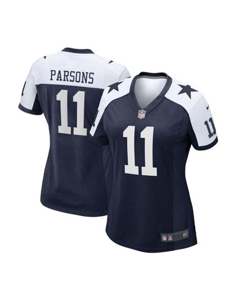 Nike Satin Micah Parsons Navy Dallas Cowboys Alternate Game Jersey in ...