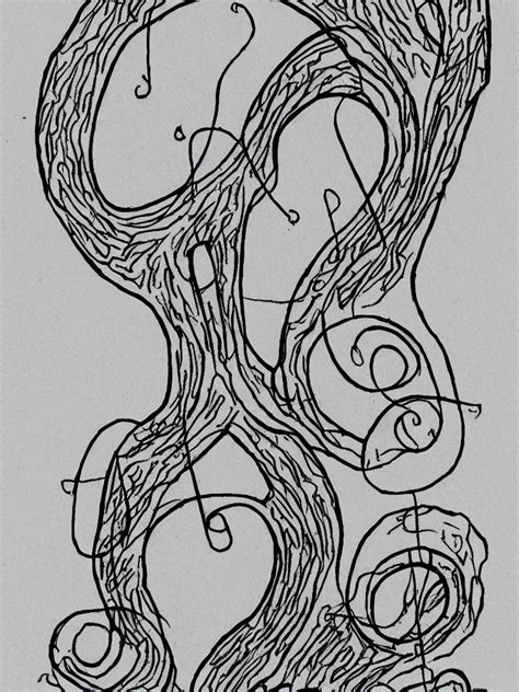 Single Line Drawing Of An Acorn Growing Into A Tree In Stable