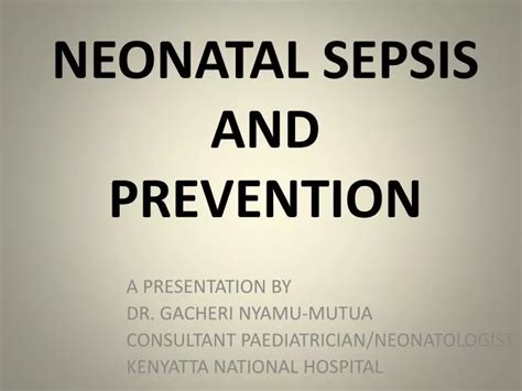 Neonatal Sepsis Prevention