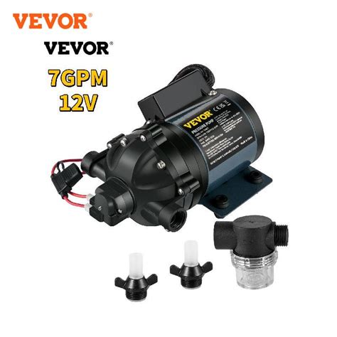 Vevor Washdown Pump 12v Rv Water Pump 7 Gpm 60 Psi Max 10 Ft Lift Self