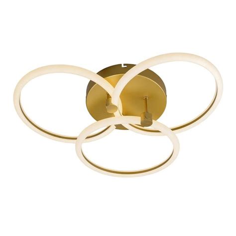 Plafon Bivolt Cm K Space Orbital Triple Bronzearte Dourado Leroy