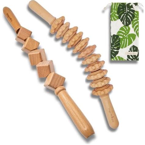 Kit De Massage En Bois Pour Le Corps Avec Rouleau Anti Cellulite