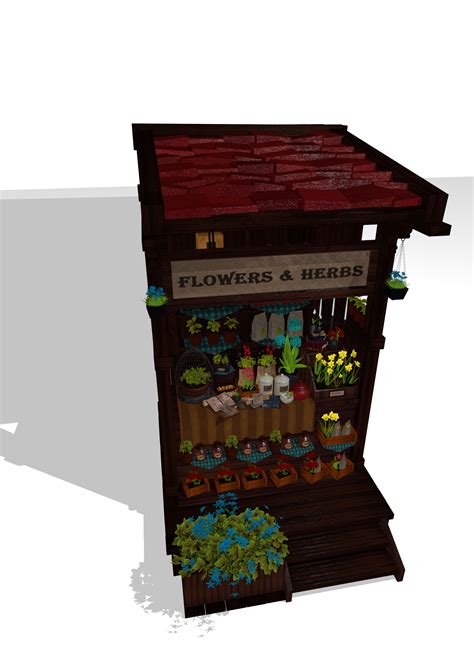 Marknadsstånd 3d Modell 123 Blend Free3d