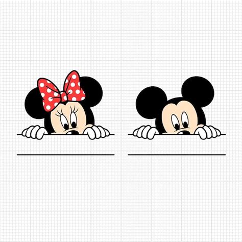 Peeking Mickey Mouse Etsy