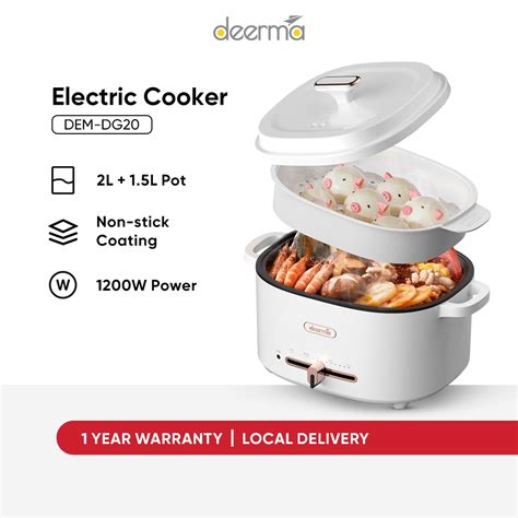 Deerma DG20 Non Stick Electric Pot Electric Rice Cooker Hot Pot Frying Pan Multi Cooker Cooking