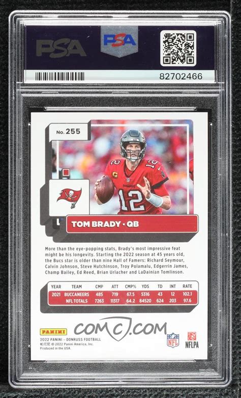 2022 Panini Donruss Base Press Proof Premium 255 Tom Brady