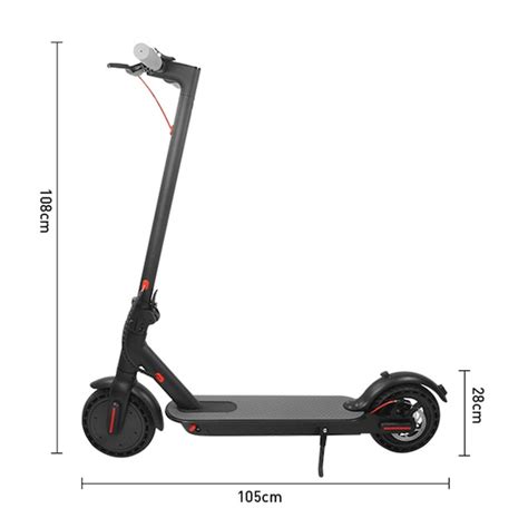 Wildaven 85 In Tyre Folding Adults Electric Scooter With 350w Motor 36v 104ah Batterydual