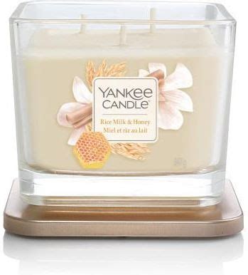 YANKEE CANDLE ŚREDNIA KWADRATOWA ŚWIECA Z TRZEMA KNOTAMI RICE MILK