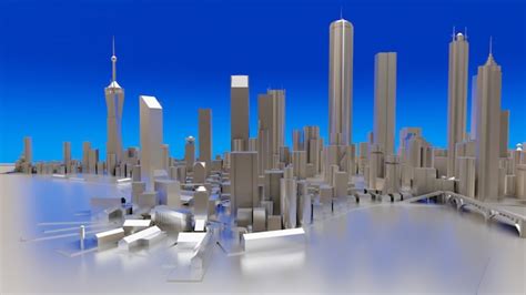 Premium Photo Three Dimensional Landscape Of The Modern City The