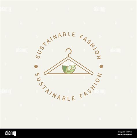 Logo de moda sostenible producción ecológica Imagen Vector de stock Alamy