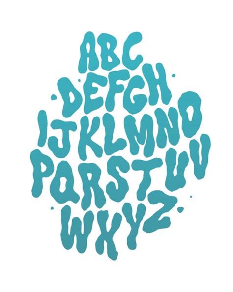 Hand Written Graffiti Font Alphabet Vector Stock Vector