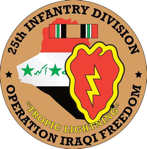 25th Infantry Division OIF Decal Operation Iraqi Freedom Decals