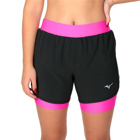 Mizuno Drylite 2 In 1 4 5in Shorts De Running Mujer Black