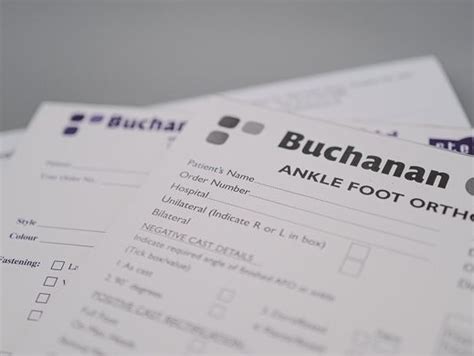 Order Forms And Charts Buchanan Orthotics