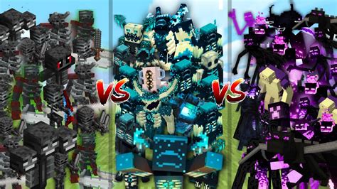 Wither Vs Warden Vs Ender In Minecraft Mob Battle Youtube