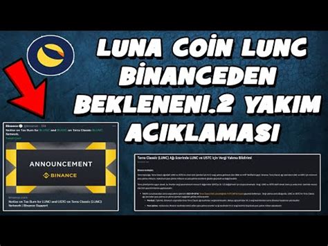 Luna Co N Lunc B Nanceden Beklenen A Iklama Lunc Luna Lunacoin