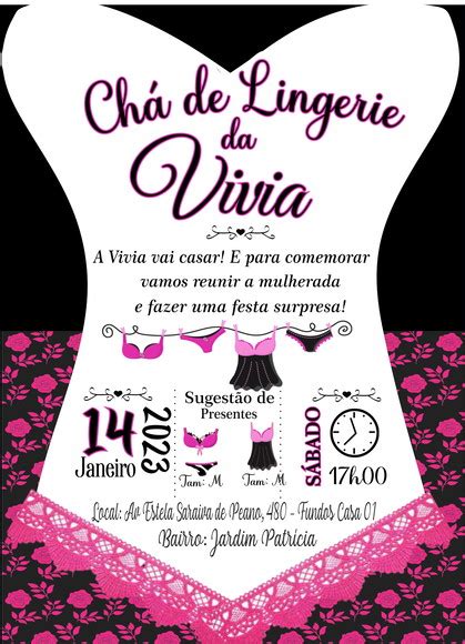 Convite Digital Ch De Lingerie Elo Produtos Especiais