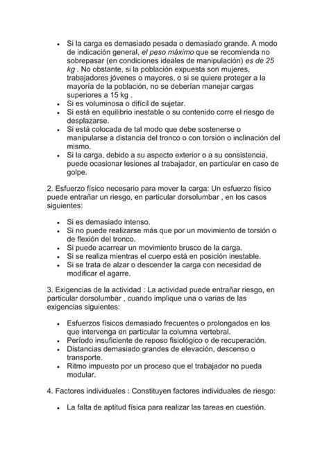 Manipulaci N Manual De Cargas Docx