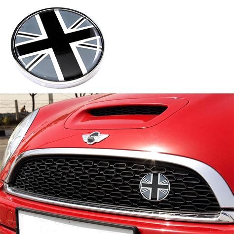 1 Set Front Grill Badge W Holder Fit All Mini Cooper R50 R55 R56 R57