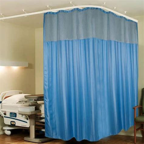 Polyester Blue Hospital Partition Curtains For Clinics Hospitals At Rs