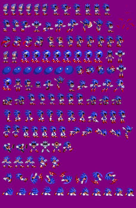 Sonic.exe Sprites (Complete) by WarchieUnited on DeviantArt