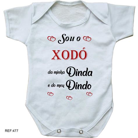 body bebê personalizado sou o xodó da minha dinda e do meu