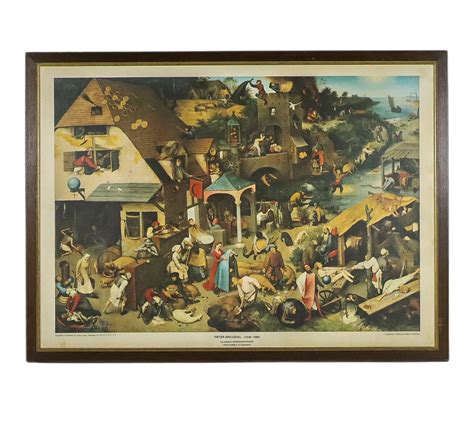 Litografie Dup Proverbe Flamande Dei Pieter Bruegel Cel B Tr N Dekor