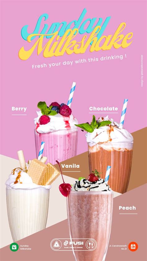 Flyer Design Poster Makanan Canva Iklan Promosi Minuman Ide