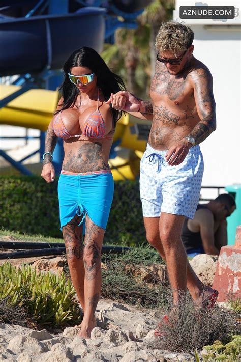 Katie Price Sexy Seen With Jj Slater Showing Off Her Busty Bikini Body At A Beach In Cyprus Aznude