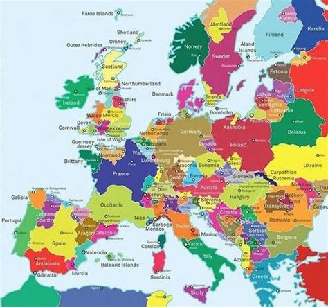 Europe If All Its Current Separatist Movements Succeed Europe Map