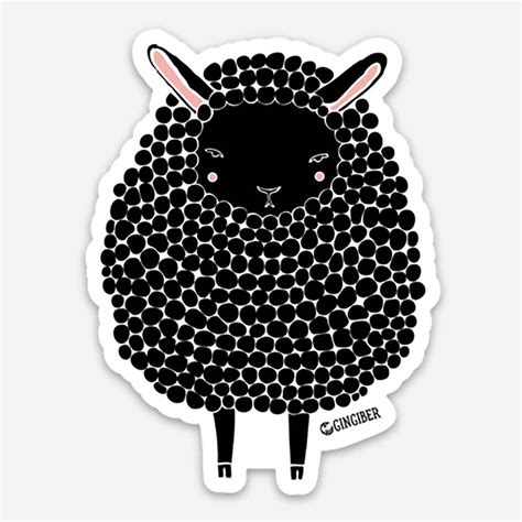 Black Sheep Sticker The Curated Squirrel