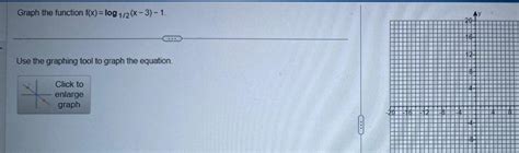 Answered Graph The Function F X Log 1 2 X 3 1 Use The Graphing Tool Kunduz